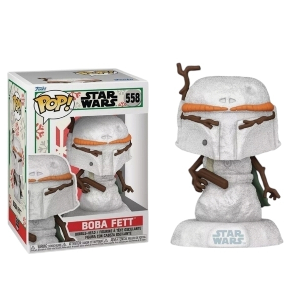 Funko Pop! Boba Fett Snowman (Star‎ Wars) Holiday Glitter Bobble Head Figurine